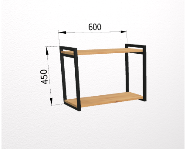 Полка открытая горизонтальная ОПМВГ 600